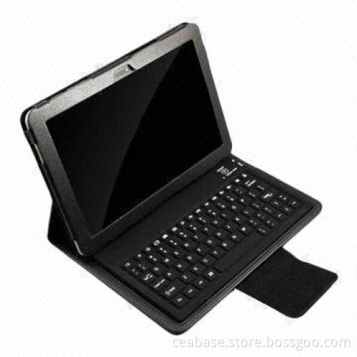Bluetooth Keyboard for Samsung Tab P7510 7500, Silicone Keyboard with Leather Case